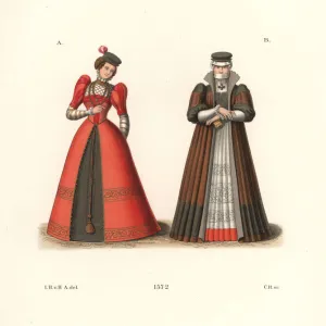 German women in big shoulder pads, 1572