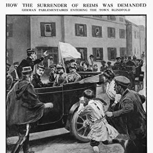Germans demand surrender of Reims, 1914