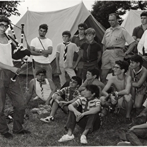 Gibraltar scouts camping in Staffordshire
