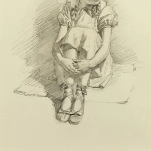 Girl in Ballet shoes