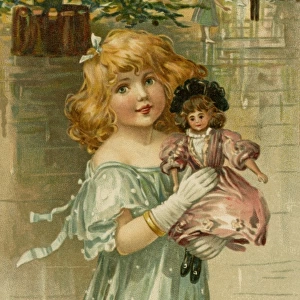 Girl with Doll by Ellen Andrews