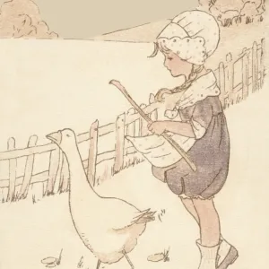 Girl with goose