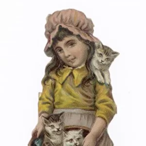 Girl with Kittens 19C