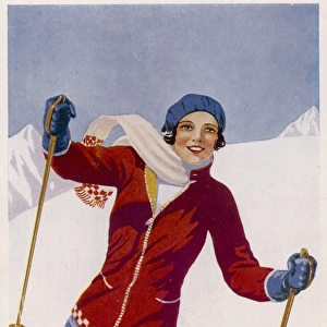 Girl Skier Circa 1920S