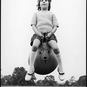 Girl on a spacehopper 2 of 4
