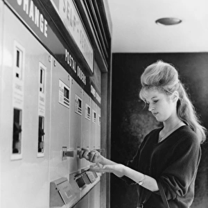 Girl at Vending Machine