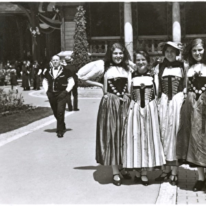 Girls in costume, Interlaken, Berne, Switzerland