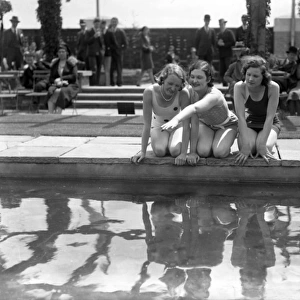 Girls by a Pool