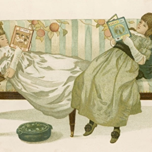 Two Girls Reading Books