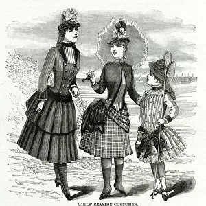 Girls seaside costumes 1886