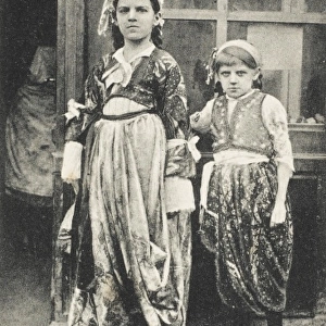 Girls in traditional Turkish costume