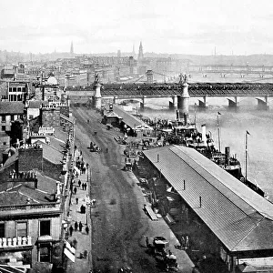 Glasgow River Clyde from the Sailors Home early 1900s