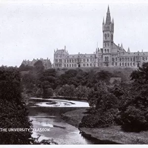 Glasgow, Scotland - University of Glasgow from Kelvingrove