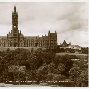 Glasgow, Scotland - University of Glasgow from Kelvingrove