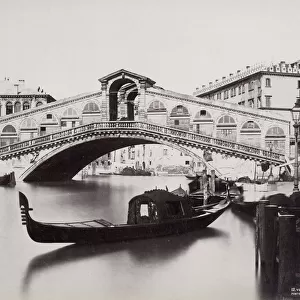 Gondola, Rialto Bridge, Venice, Italy, Carlo Naya studio