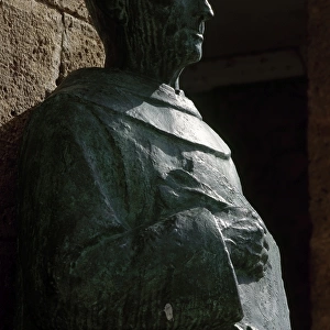 Gonzalo de Berceo (ca. 1197-before 1264). Spanish poet. Bust