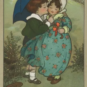 Gorse Bush Print: A Boy Kisses a Girl Gorse Bush Print: A Boy Kisses a Girl