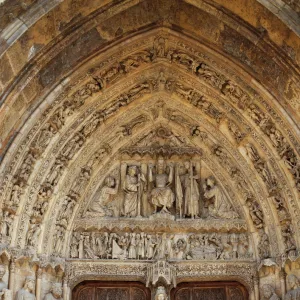 Gothic art. Cathedral of Santa Maria de Regla. Tympanum of t