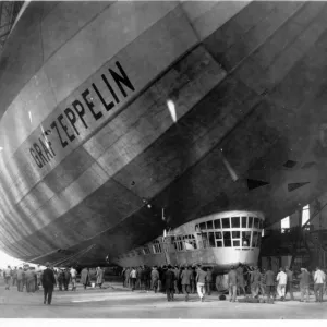 The Graf Zeppelin LZ 127 in its hangar