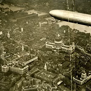 Graf Zeppelin over St Pauls Cathedral, London