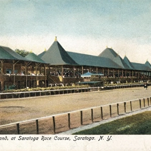 Grandstand at Saratoga Race Course, NY State, USA