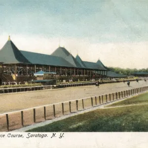 Grandstand at Saratoga Race Course, NY State, USA