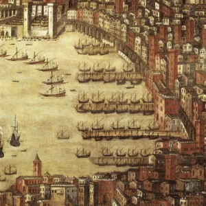 GRASSI, Cristoforo (16th c. ). Port of Genoa