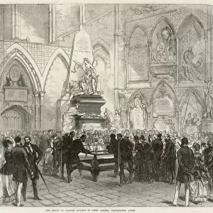 The Grave of Charles Dickens, Westminster Abbey, 1870