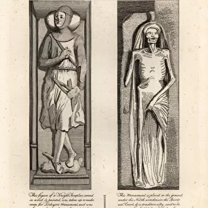 Grave effigies in St. Saviours Southwark