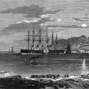 Great Eastern steamship at Portland, 1859