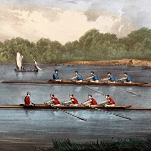 The Great International Boat Race on the River Thames