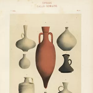 Greco-roman clay amphora, vases and urns