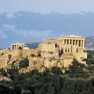 GREECE. Athens. Acropolis. Parthenon, Propylaea