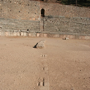 Greek Art. Delphi. View of Stadium, used for the Pythian Gam