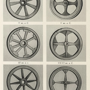 Greek and Etruscan wheels, 7th to 3rd century BCE