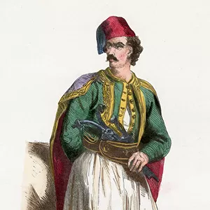 A Greek man in national costume Date: circa 1840