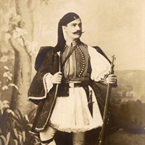 A Greek Soldier - traditional costume