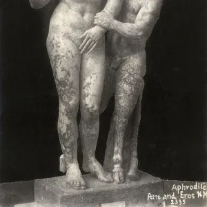 Greek Statue of Aphrodite, Pan and Eros