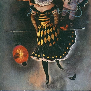 Greetings to you all - A pretty skater leads a Pierrot