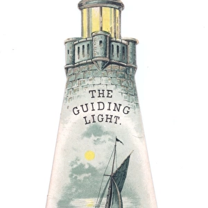 Greetings card in the shape of a lighthouse