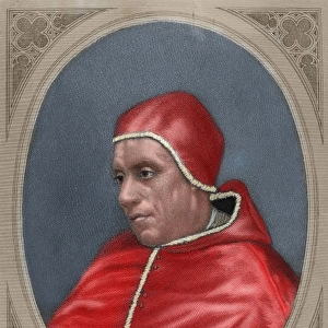 Gregory XII. Pope between 1406 and 1415. Engraving