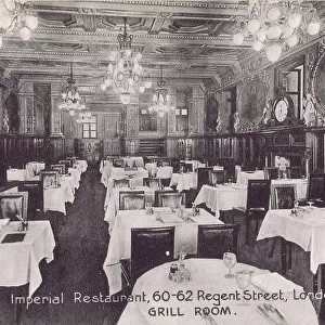 The Grill Room of Oddenino's Imperial Restaurant, London