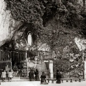 Grotto at Lourdes, France, circa 1890s