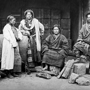 Group of Bhutanese people, Bhutan, South Asia