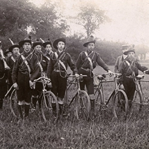 Group of boy scouts, Cyclists Rifles Brigade