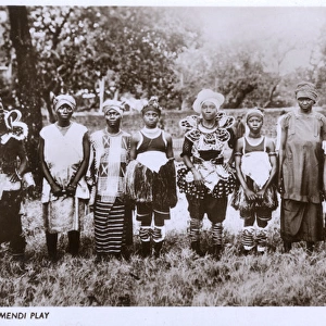 Group of native actors, Sierra Leone, West Africa
