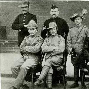 Group photo, Boer War soldiers, with boy bugler