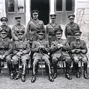 Group photo at General Headquarters, Salonika, WW1