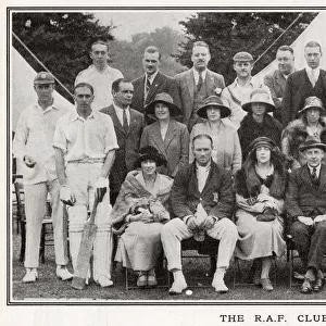 Group photo of players and ladies at the RAF Club Cricket Week, Eastbourne