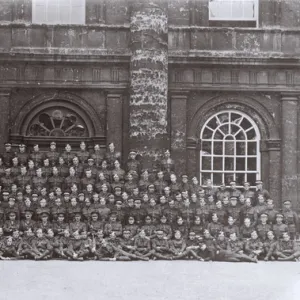 Group photo, RFC cadet squadron, Oxford, WW1